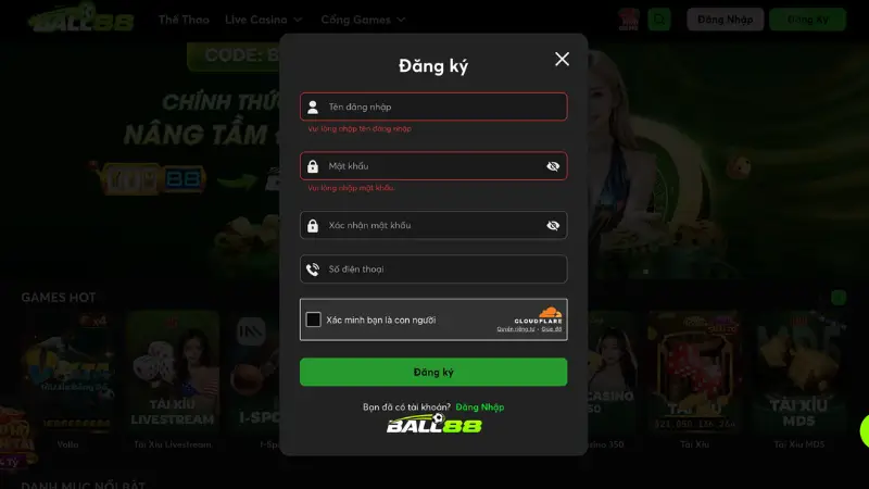 Đăng ký Ball88 qua số điện thoại được nhiều người ưu tiên nhờ tính tiện lợi